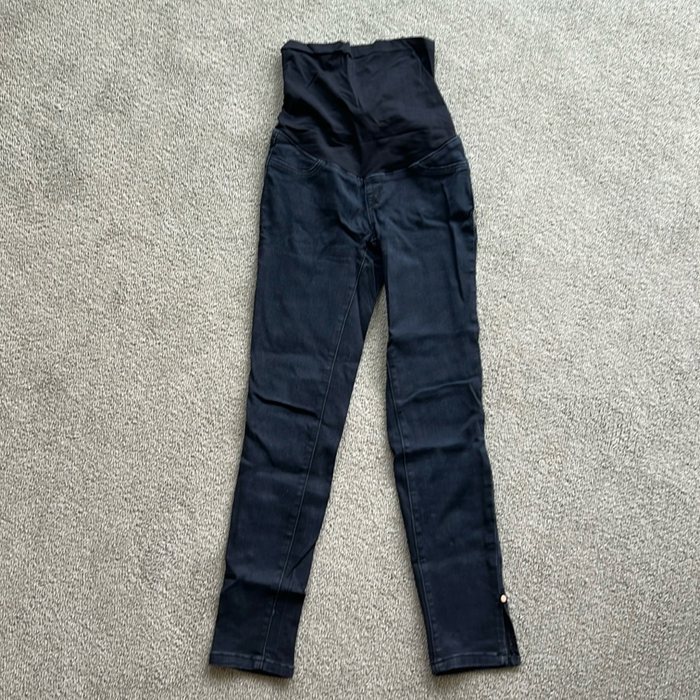 1822 Denim Black Maternity Skinny Jeans